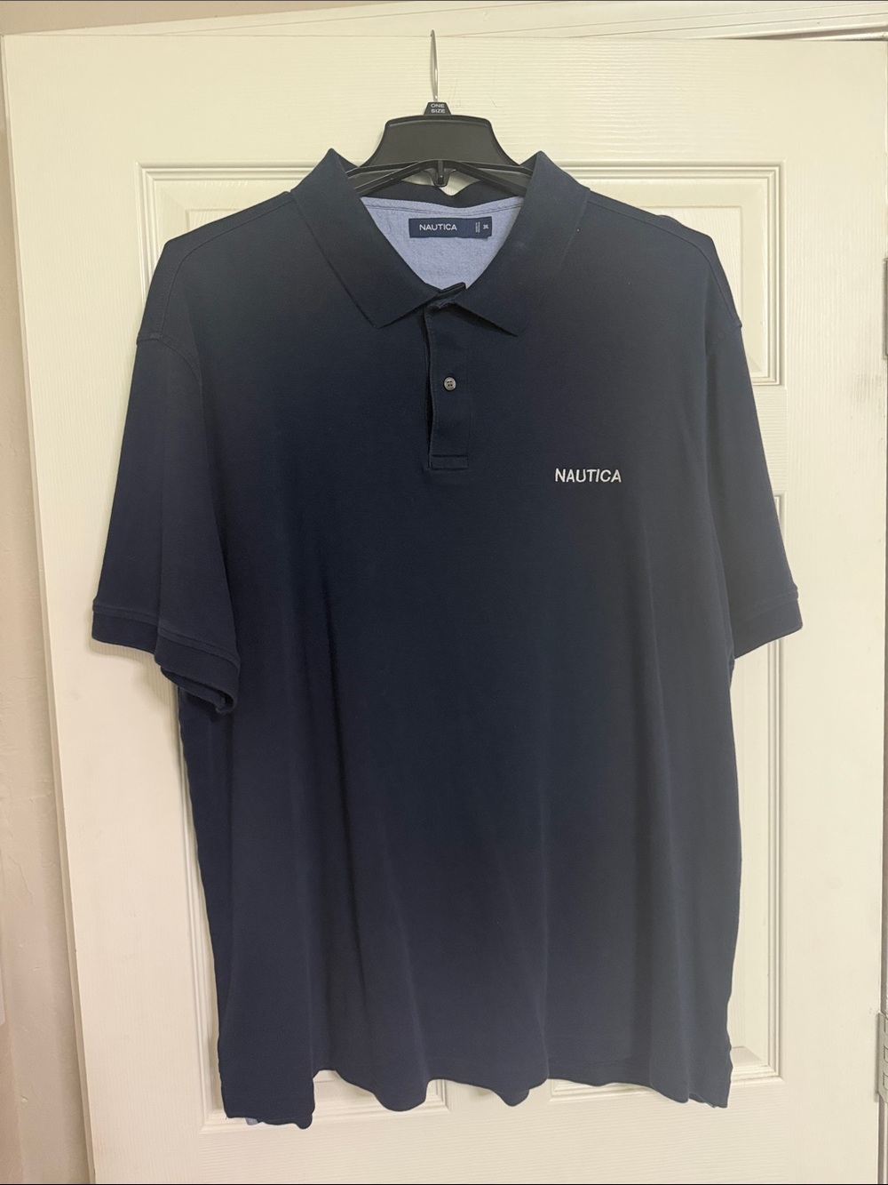 Nautica Men’s Dark Blue Polo with Embroidered Logo
